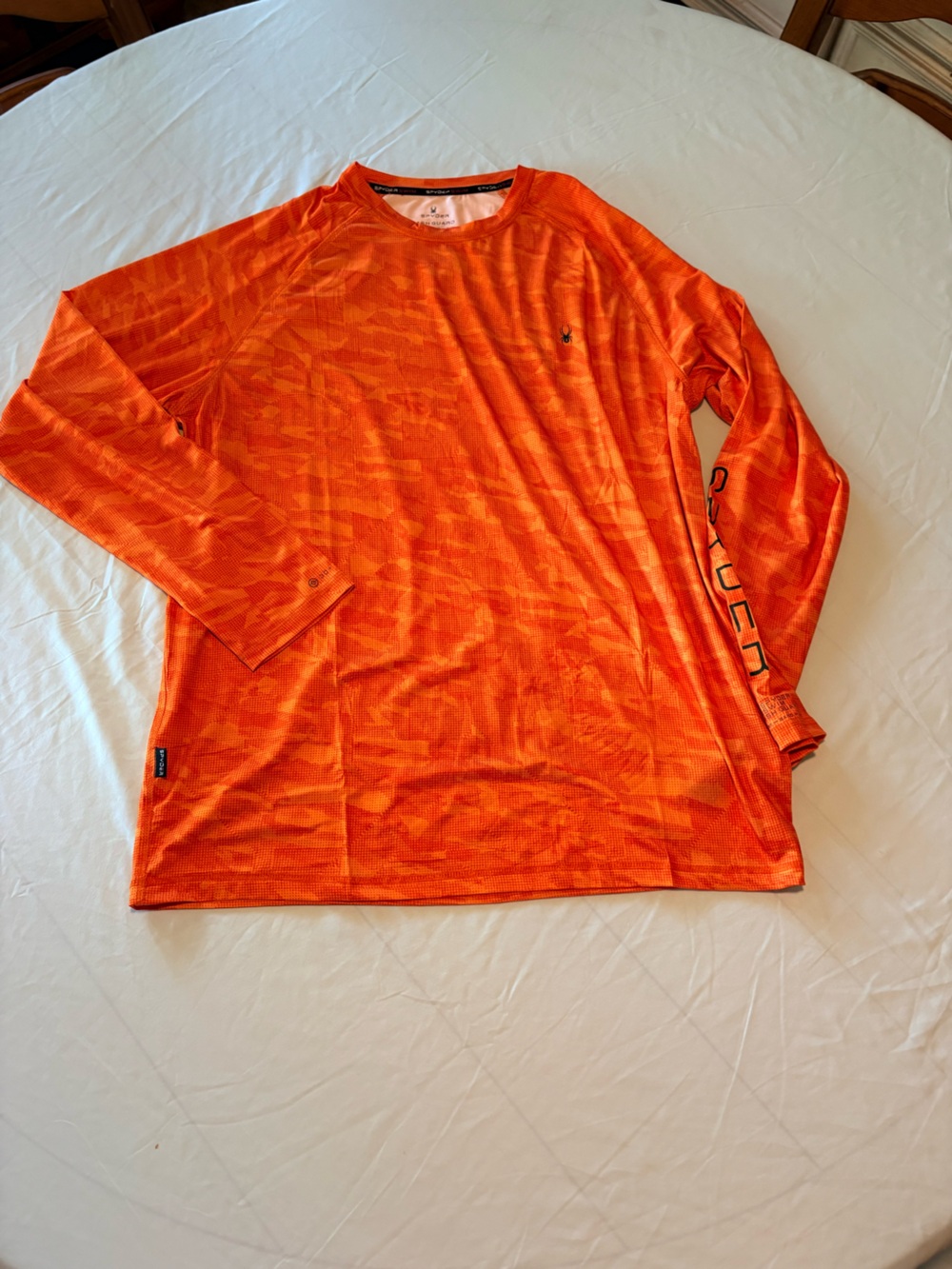 Spyder Men's Long Sleeve Performance Tee - Orange